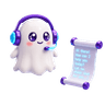 GhostMe mascot capturing every spoken word in real time